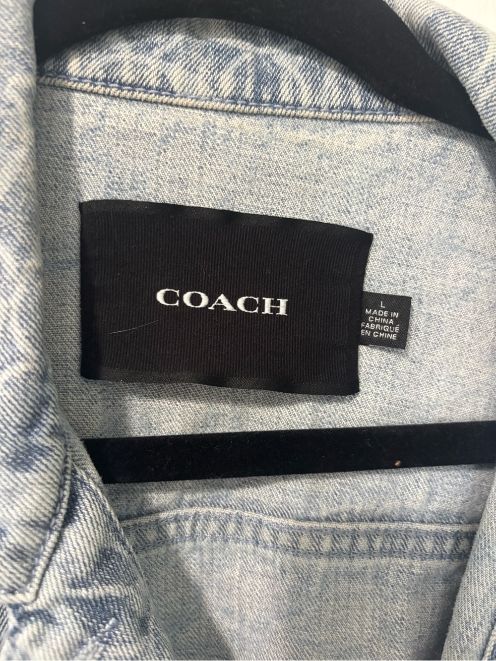 Coach Light Blue Monogram Denim Jacket - Picture 5 of 7